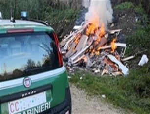 Carabinieri Forestali hanno denunciato una persona in stato di libertà per combustione illecita di rifiuti.