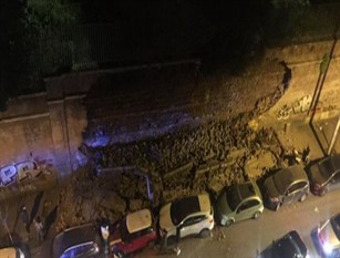 Campidoglio, controlli per messa in sicurezza dopo cedimento porzione muro Villa Mercede