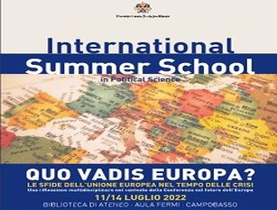 Al via la Summer School Internazionale di Scienze Politiche: “Quo Vadis Europa?”
