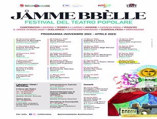 Da Santa Croce a Larino: ecco il programma ufficiale del festival ‘Jamme Bbelle’ Pubblicato il calendario definitivo della rassegna itinerante di teatro popolare in Molise, presentata anche attraverso un video spot