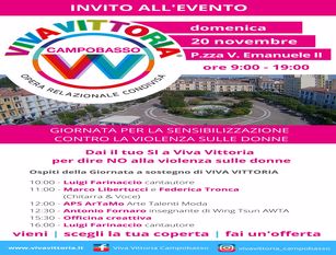 Viva Vittoria in Piazza Vittorio Emanuele a Campobasso domenica 20 novembre