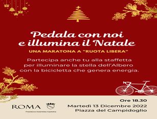 “Pedala con noi e illumina il Natale” Torna l’albero in Piazza del Campidoglio, con un messaggio di sostenibilità e risparmio energetico