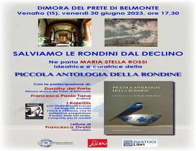 La Dimora del Prete di Belmonte di Venafro ospita l’evento salviamo le rondini dal declino