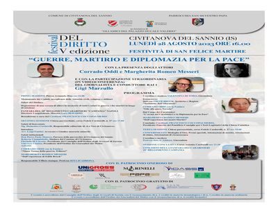 Festival del Diritto a Civitanova del Sannio. Ospite Gigi Marzullo in videoconferenza