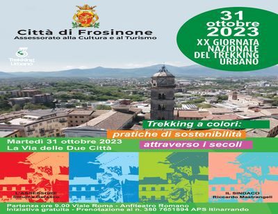 Giornata nazionale del trekking urbano: il programma dell’iniziativa a Frosinone.