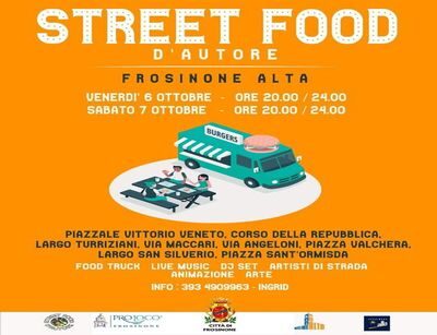 Venerdì e sabato street food d’autore a Frosinone Alta.