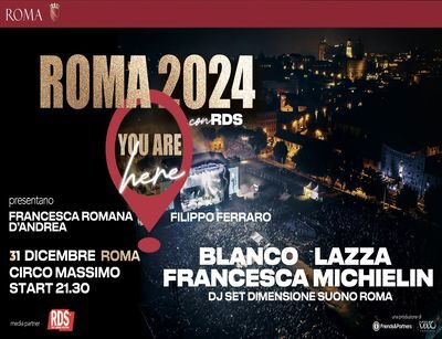 Roma Capitale ed Rds presentano il programma del  concerto di Capodanno al Circo Massimo Sono i tre artisti che si esibiranno sul palco di “Roma 2024. You are here” per il countdown Capitale