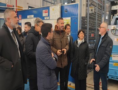 L’onorevole Massimo Ruspandini e i consiglieri regionali Maura e Savo in visita istituzionale al sito Leonardo elicotteri di Frosinone