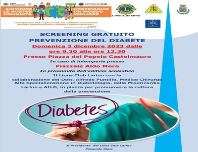Screening gratuito per il diabete a Castelmauro