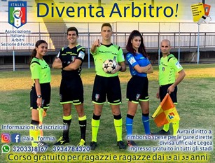 Al Coni di Formia iniziato il corso gratuito   per arbitri di calcio Per ragazzi e ragazze dai 15 ai 35 anni – Ultime iscrizioni   