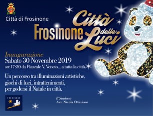 Frosinone, sabato 30 novembre luci in città lungo piazzale Veneto