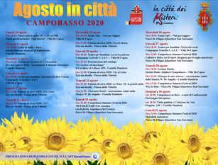 Presentato il calendario di Agosto in città 2020 Felice: Eventi per tutte le età e una gemma da far crescere, il Campobasso Summer Festival