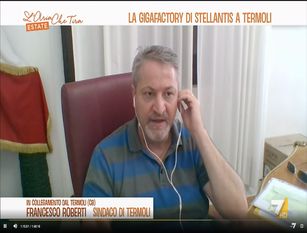 Stellantis, il sindaco Francesco Roberti interviene  alla trasmissione televisiva di La7 “L’aria che tira”