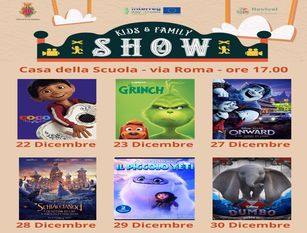 “Natale in Città”: gli eventi in programma giovedì 23 dicembre Alla Casa della Scuola di scena il “Cinema per famiglie” con “Il Grinch”