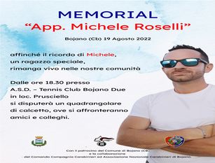 Bojano: Carabinieri in campo per ricordare l’Appuntato Roselli. Ad un anno di distanza, colleghi ed amici si sono sfidati in un quadrangolare di calcetto, per tenere vivo il ricordo di un ragazzo “speciale”.