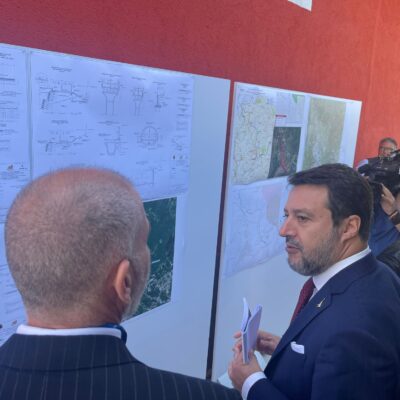 Salvini stamane a Isernia per il “Lotto Zero”. Due giorni fa appaltati i lavori per la continuazione della strada (video)