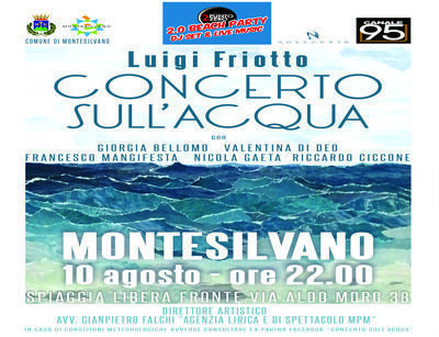 Oggi, 10 agosto alle ore 22.00, il concerto sull’acqua del cantautore Luigi Friotto