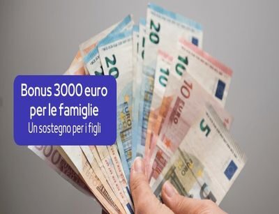 Bonus per Famiglie: 3000 Euro a Sostegno dei Figli a Carico