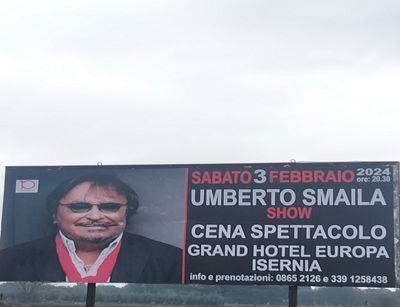 Cena/spettacolo con Umberto Smaila a Isernia