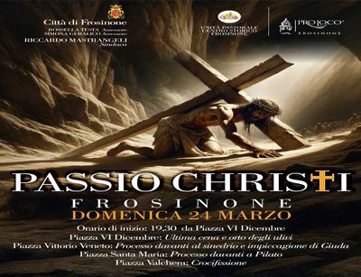 Frosinone, il 24 marzo la Passio Christi.
