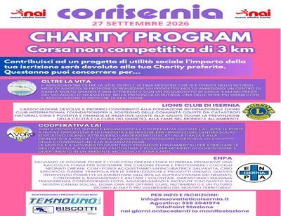 Corrisernia: pronto il charity program L’ENPA di Isernia entra nel programma solidale
