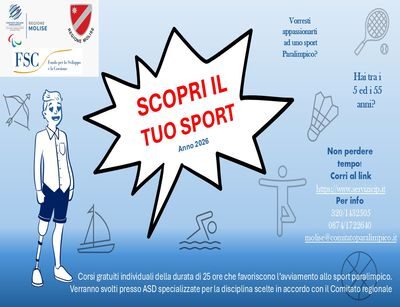 ‘Scopri il tuo sport’: nuove opportunita’ di avviamento all’attivita’ motoria.