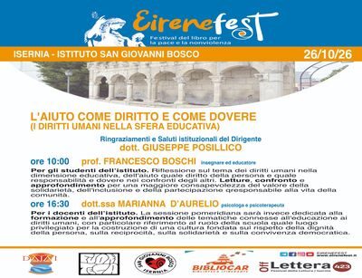 Il “ Progetto Eirenefest” approda alla “San Giovanni Bosco” di Isernia