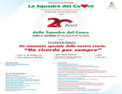 Vent’anni di solidarietà: Cerro al Volturno celebra la storia della Squadra del Cuore