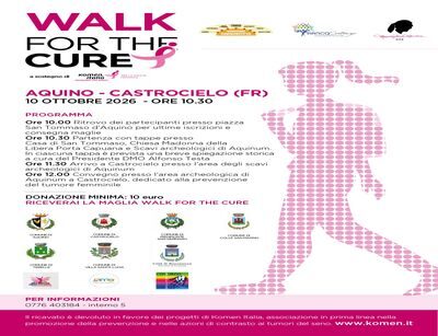 Una marcia in rosa da Aquino a Castrocielo:  sabato 10 ottobre la “Walk for the Cure”