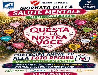 Giornata Mondiale della Salute Mentale 2026 ad Isernia: “voci che curano – esperienze vissute, ascolto e comunità”